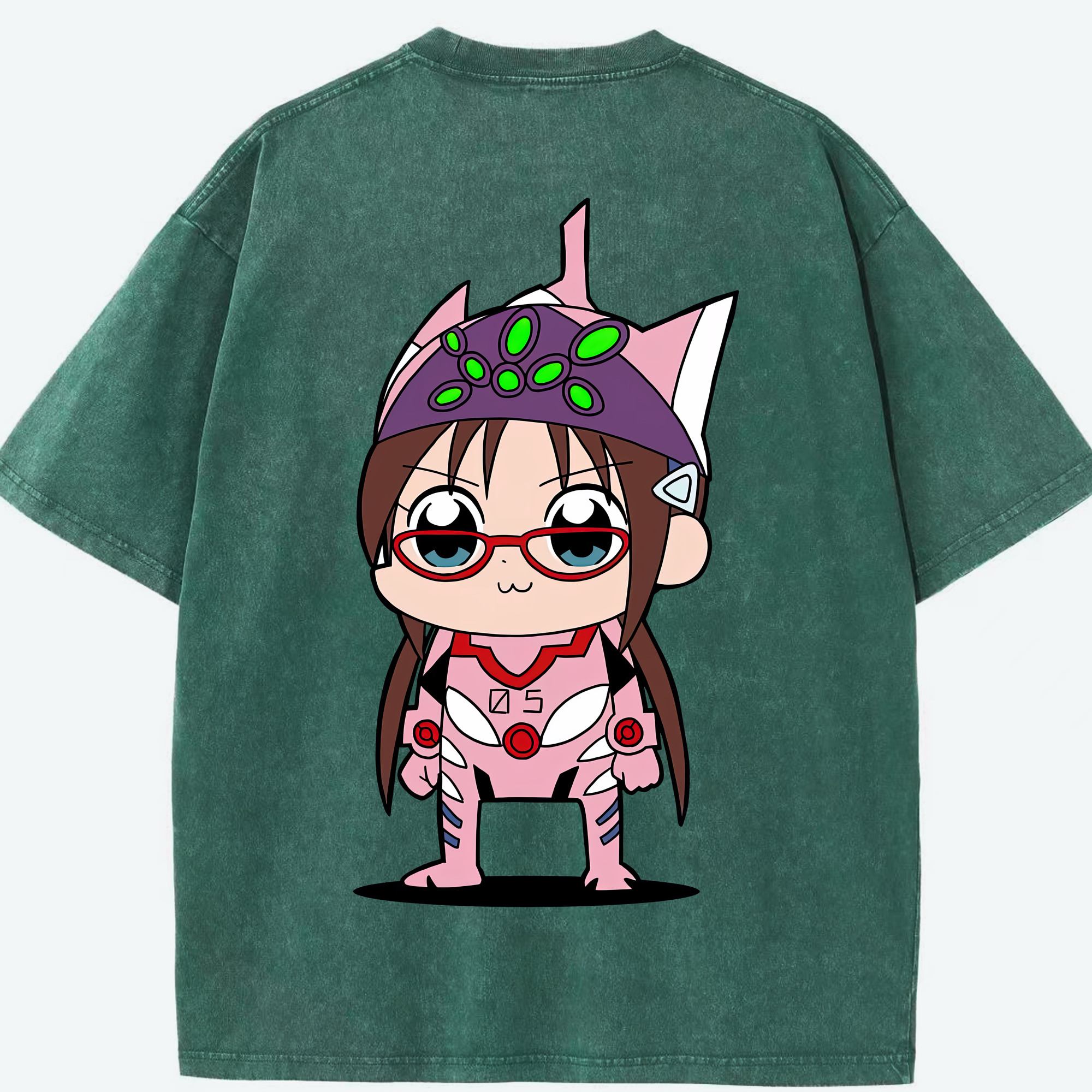（画像用） EVA 新世紀エヴァンゲリオン 綿100% ヴィンテージ風 半袖Tシャツ（背面プリント）